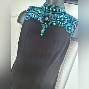 NWT! “Gianni Bini”Faux Turquoise Beaded Dress!